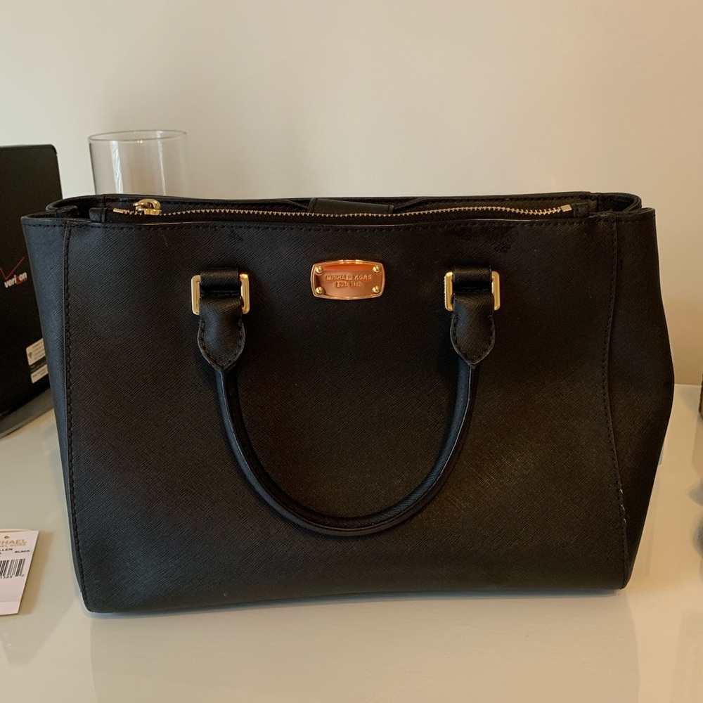 Michael Kors medium black “Kellen” satchel